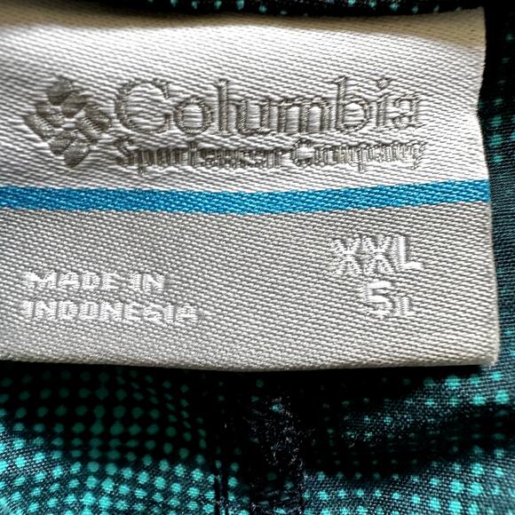 Columbia Omni-Shade Sandy River II Shorts UPF 30 Tie Dye Green XXL NWT - Picture 4 of 8